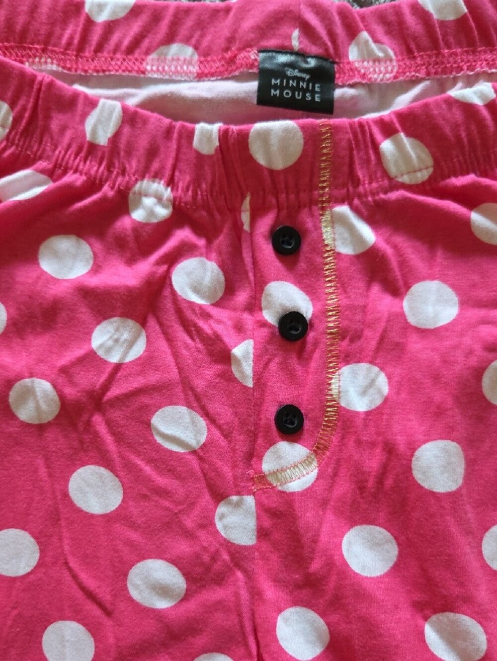 Womens Black & Pink Minnie Mouse Polka Dot Pajama Set - NWOT, sz M - Picture 8 of 13